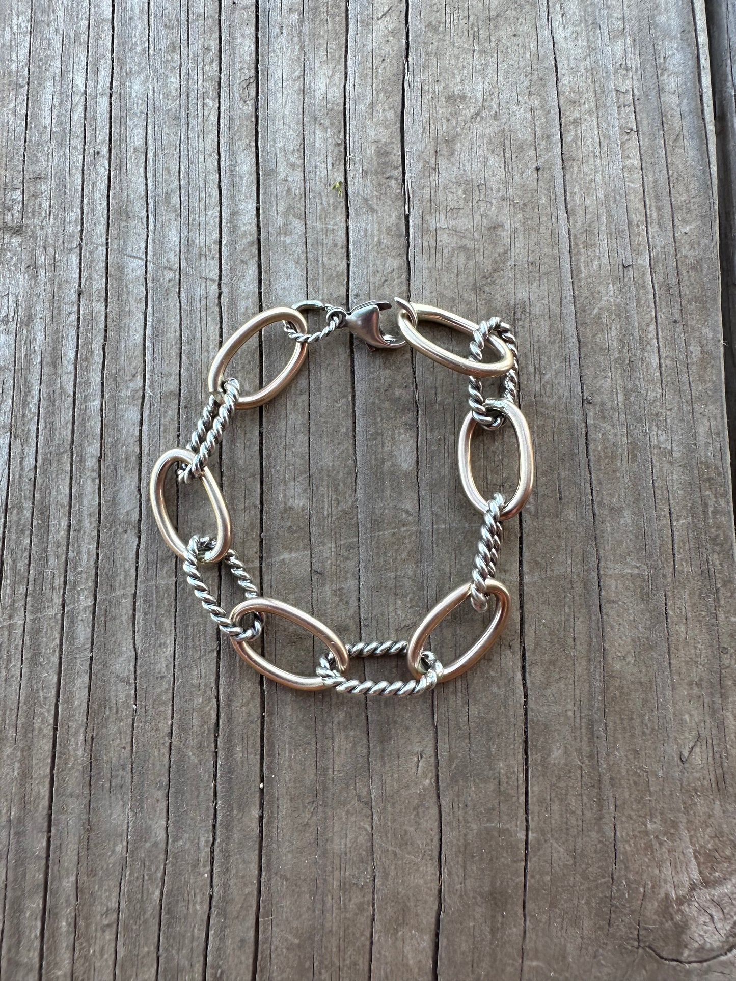 Mixed Metals Chain Link Bracelet