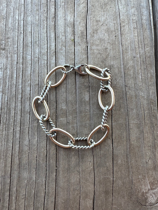 Mixed Metals Chain Link Bracelet
