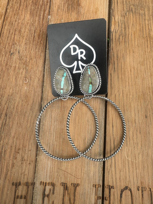 Royston Ribbon Large Hoop Earrings