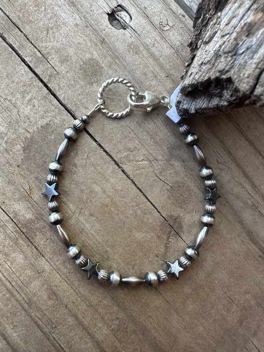 Bracelet - Sterling silver w/stars
