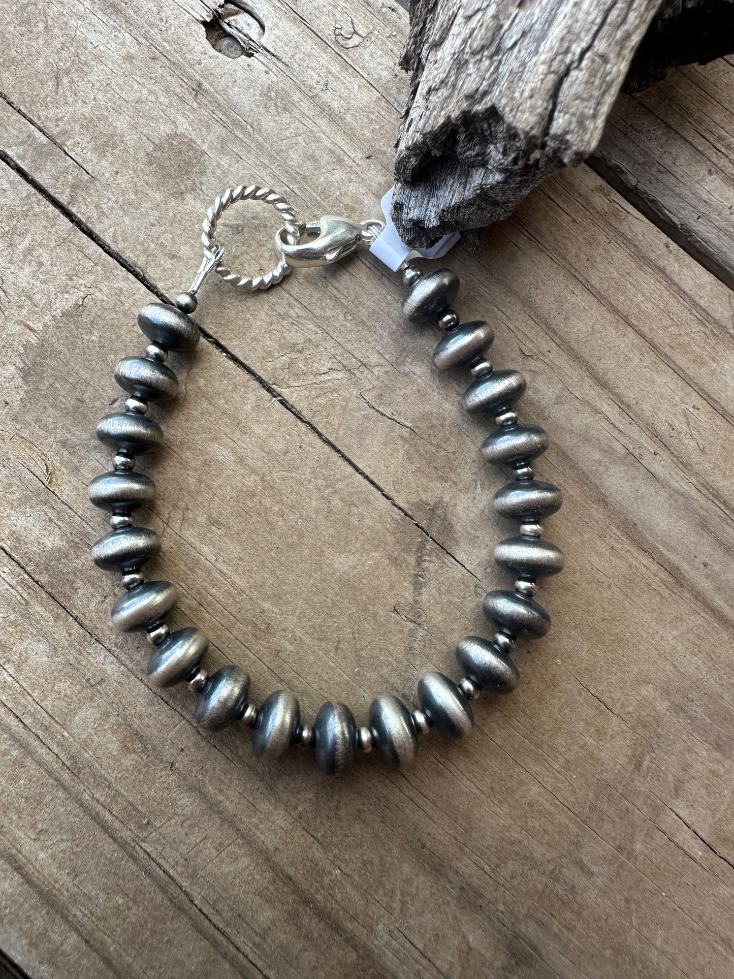 Bracelet - Sterling Silver - 8mm rondel & 3mm