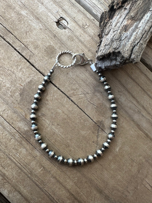 Bracelet - Sterling Silver Pearl - 3 & 5mm