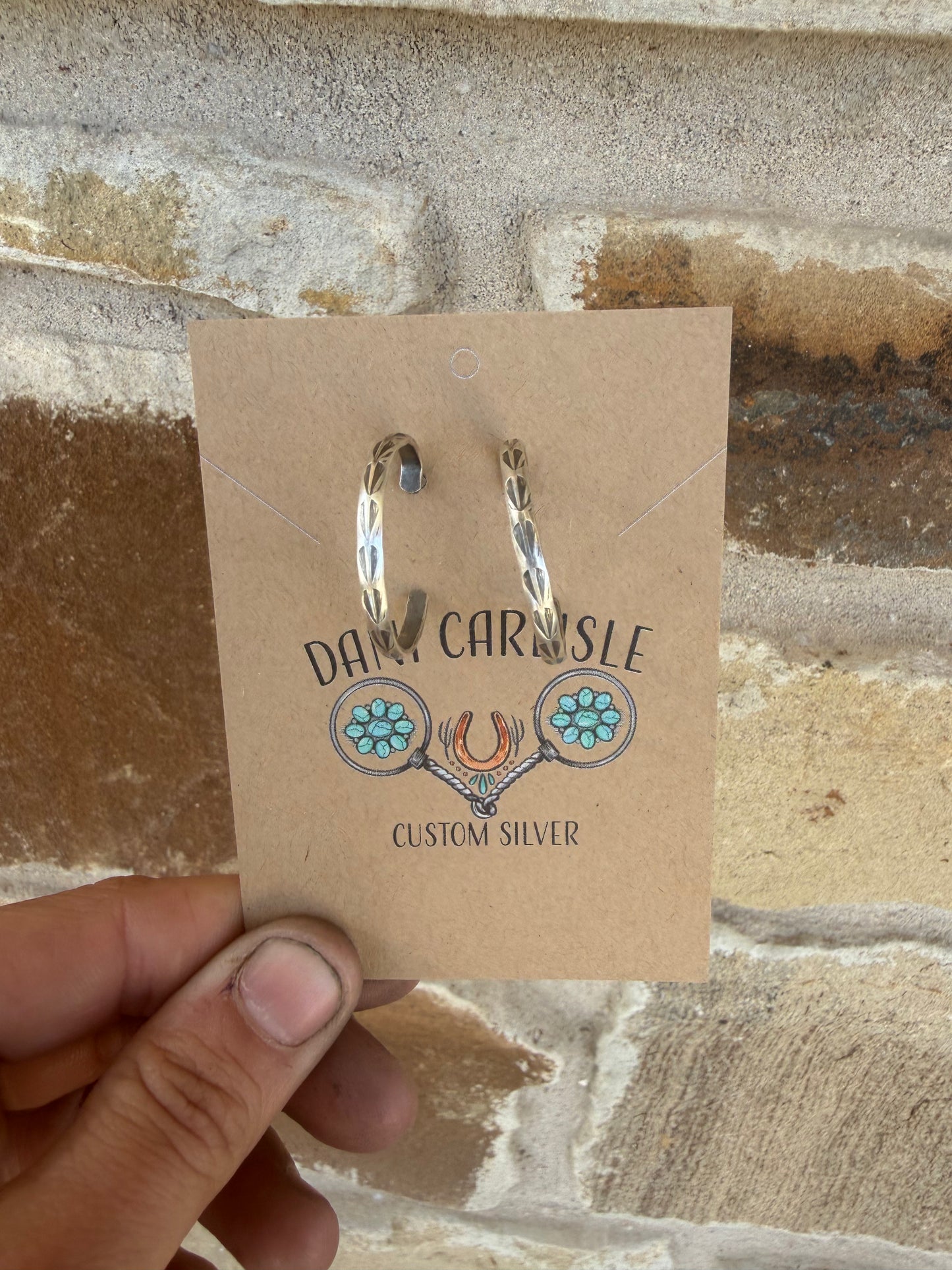 Baby Stamped Hoops