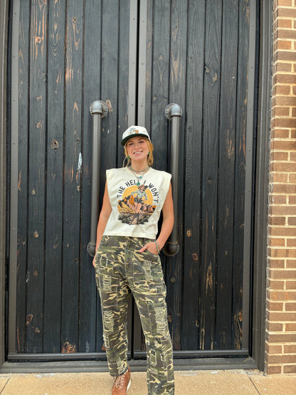 Patch Work Camo Cargo Jeans