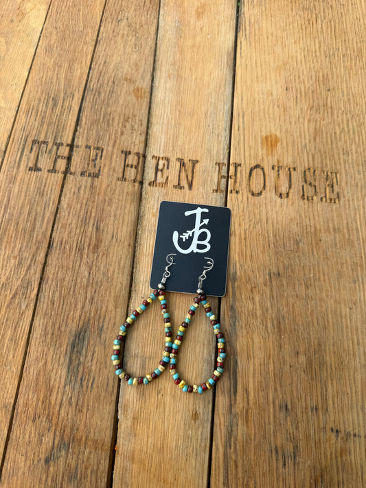 Earrings - Picasso Seed Bead