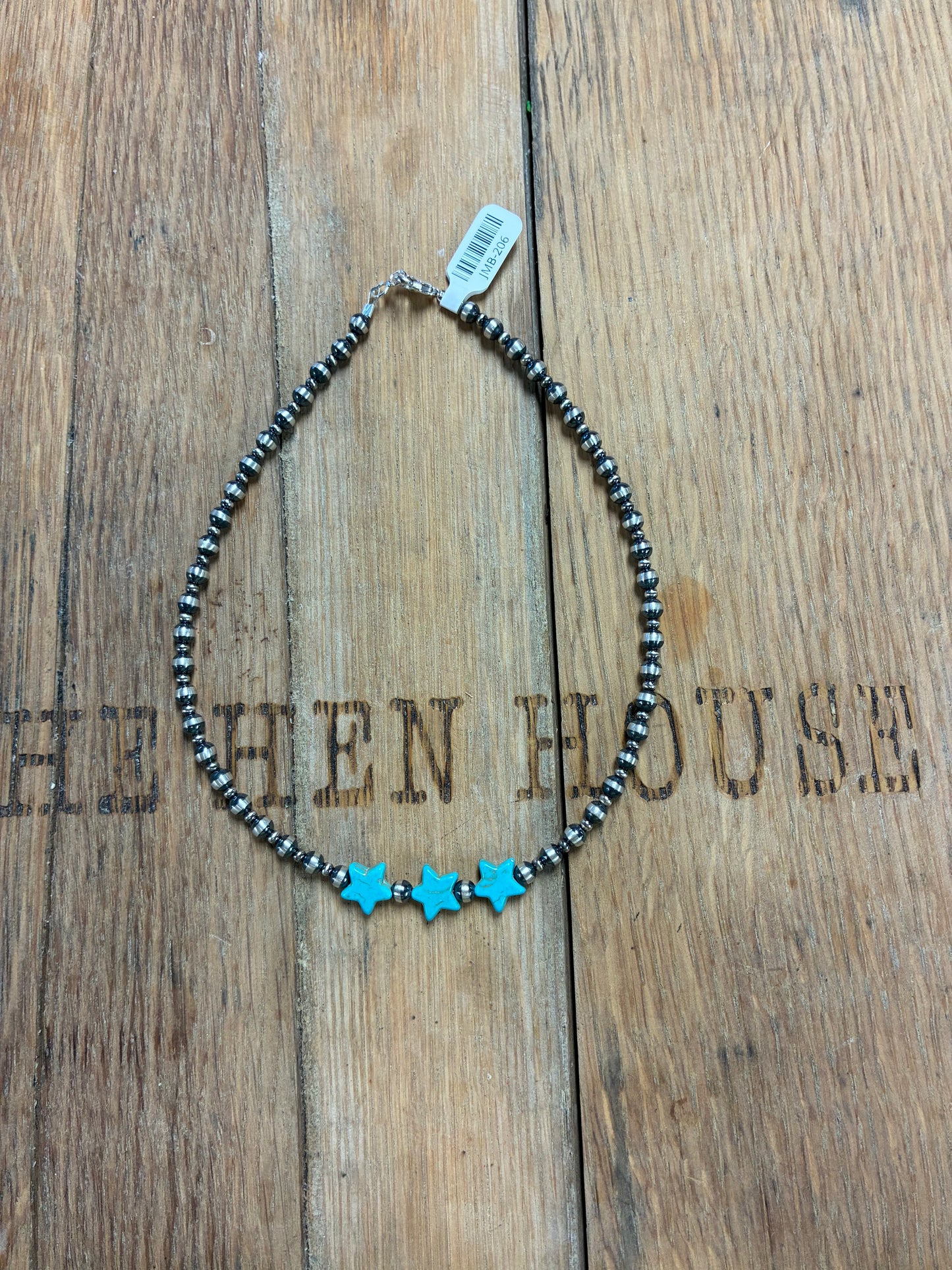 Necklace - 15" 3/5 Triple Star