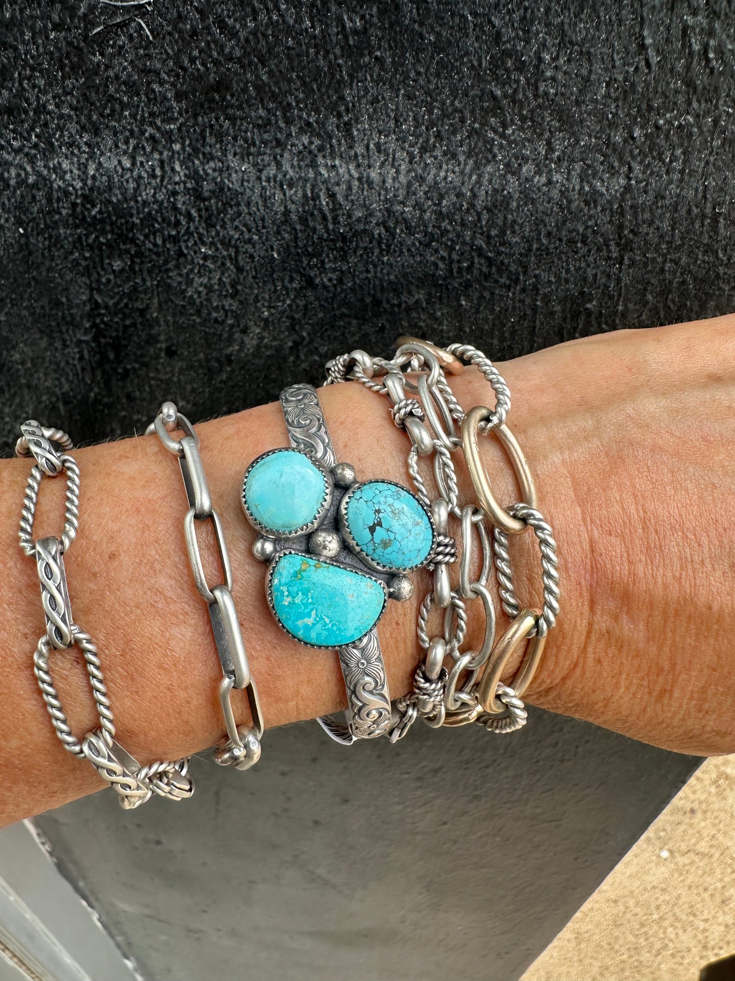 3 Stone Cuff Bracelet