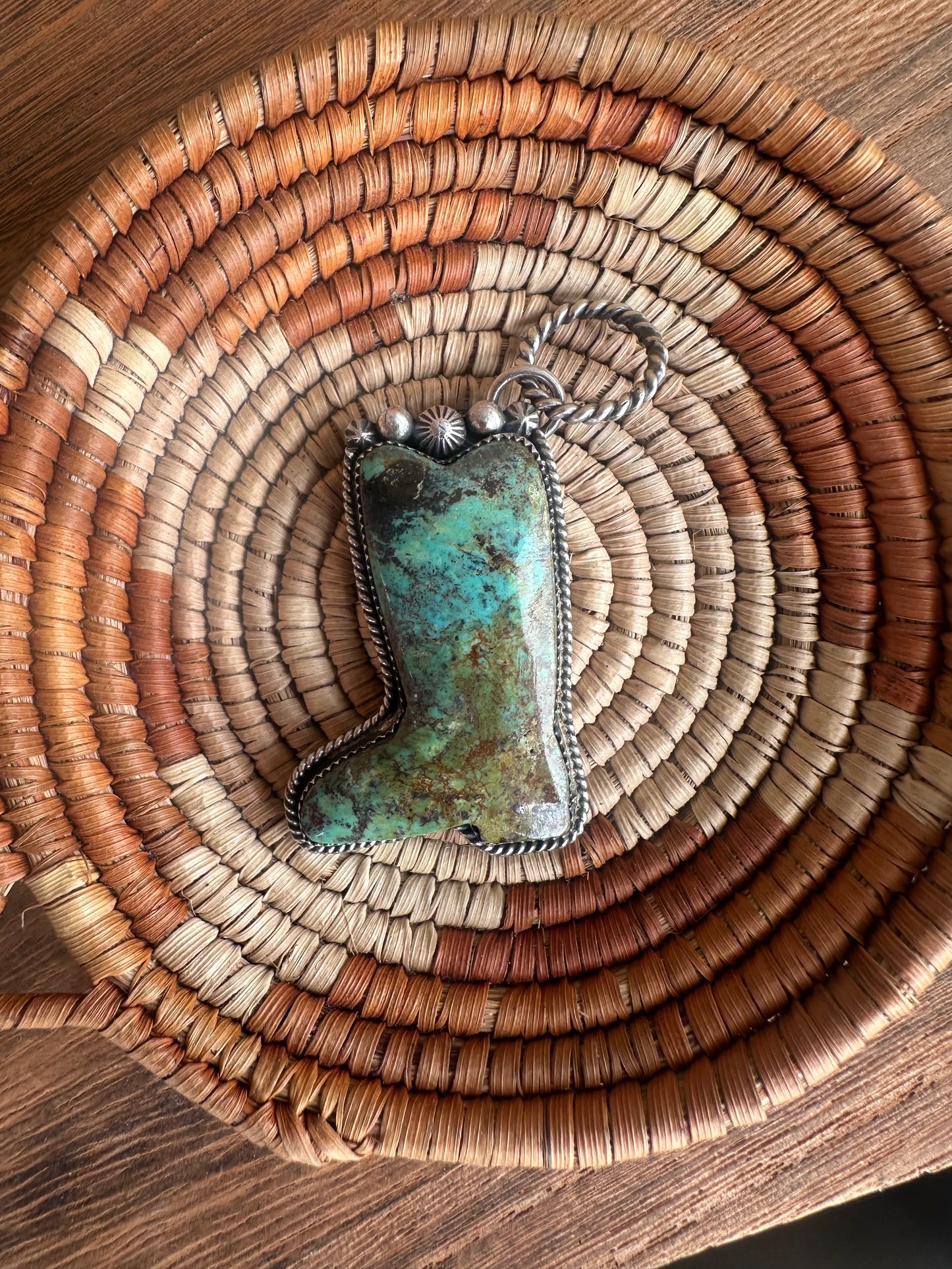 Turquoise Boot Pendant