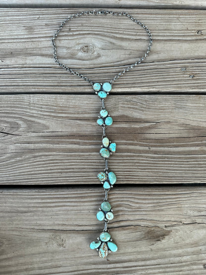 Lariat Cluster Drop Necklace