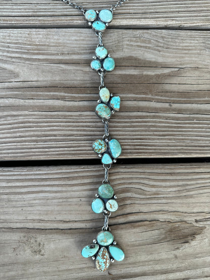 Lariat Cluster Drop Necklace