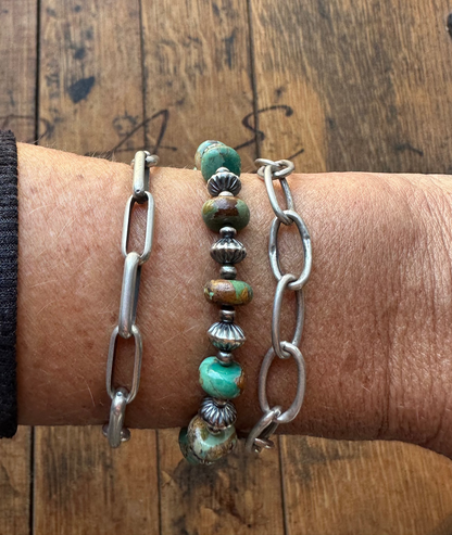 Bracelet - Sterling Pearls & Turquoise