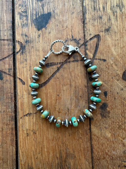 Bracelet - Sterling Pearls & Turquoise