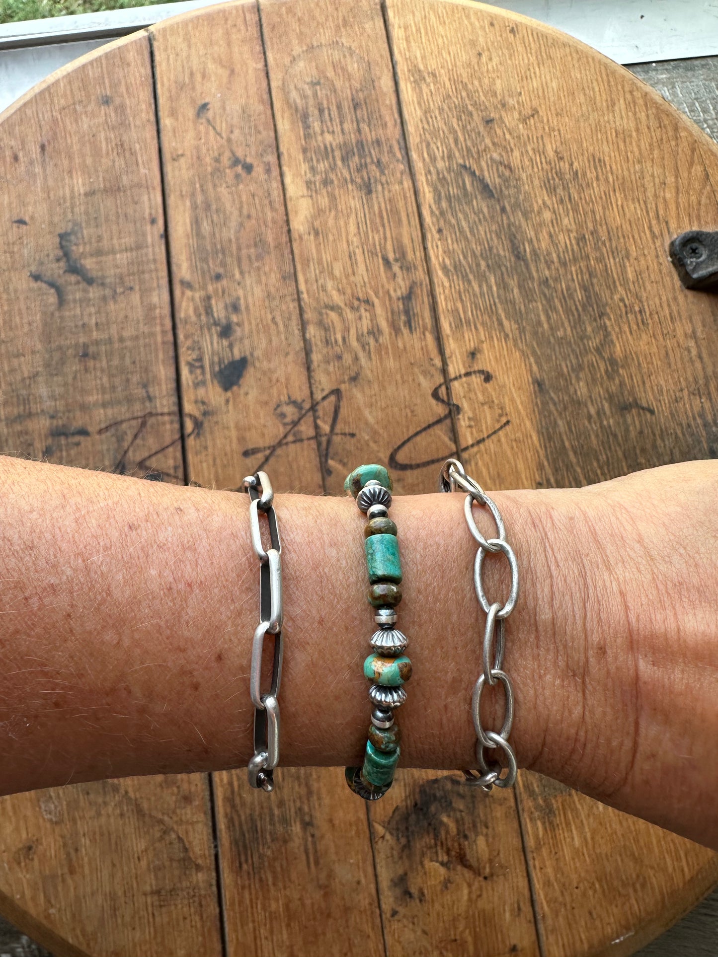 Bracelet - Sterling Pearls & Turquoise