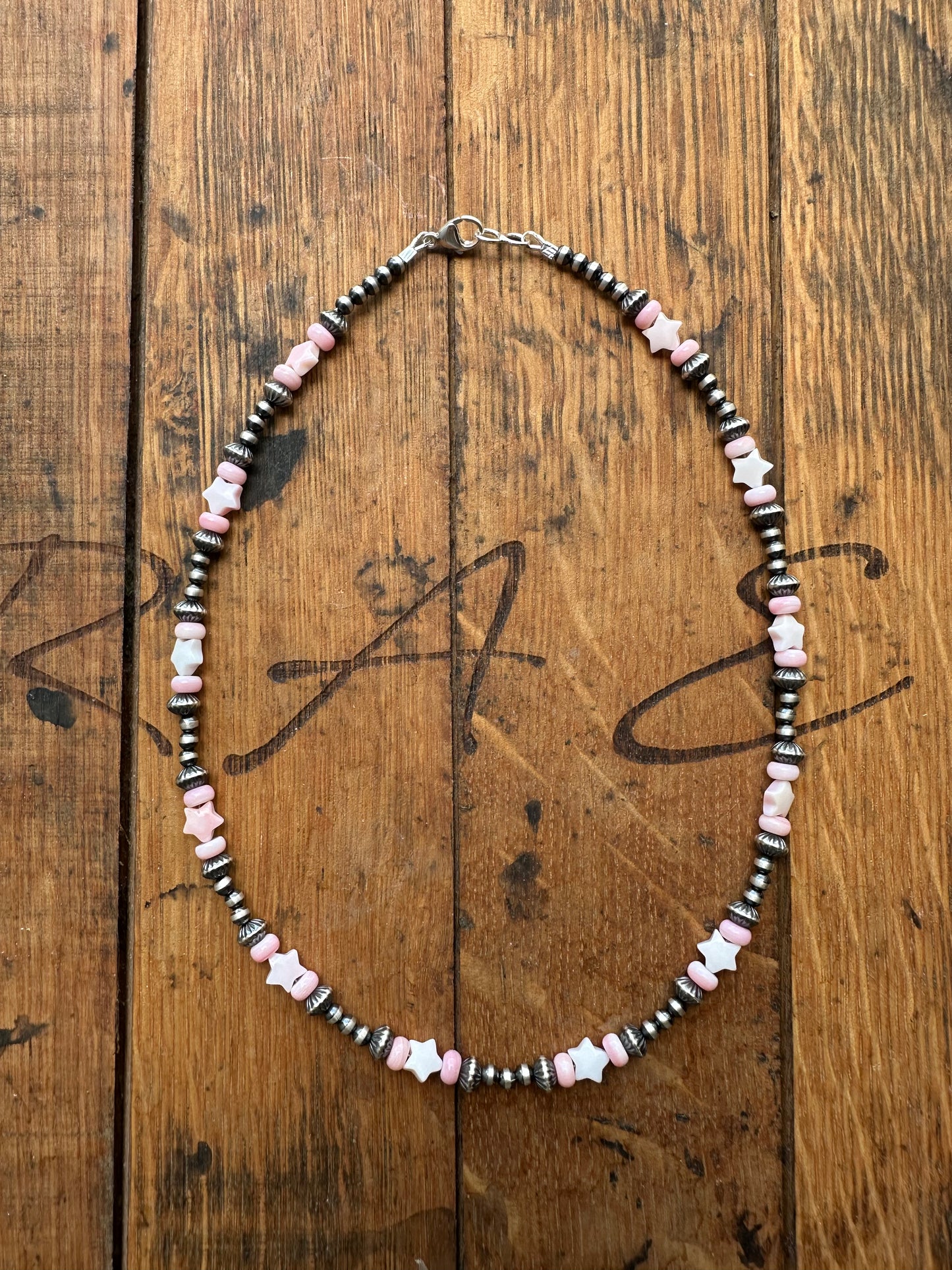 Necklace - 18” Sterling Pearls & Pink Conch