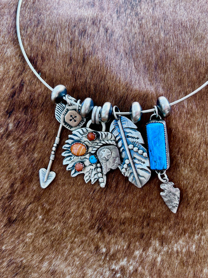 Wire Charm Necklace