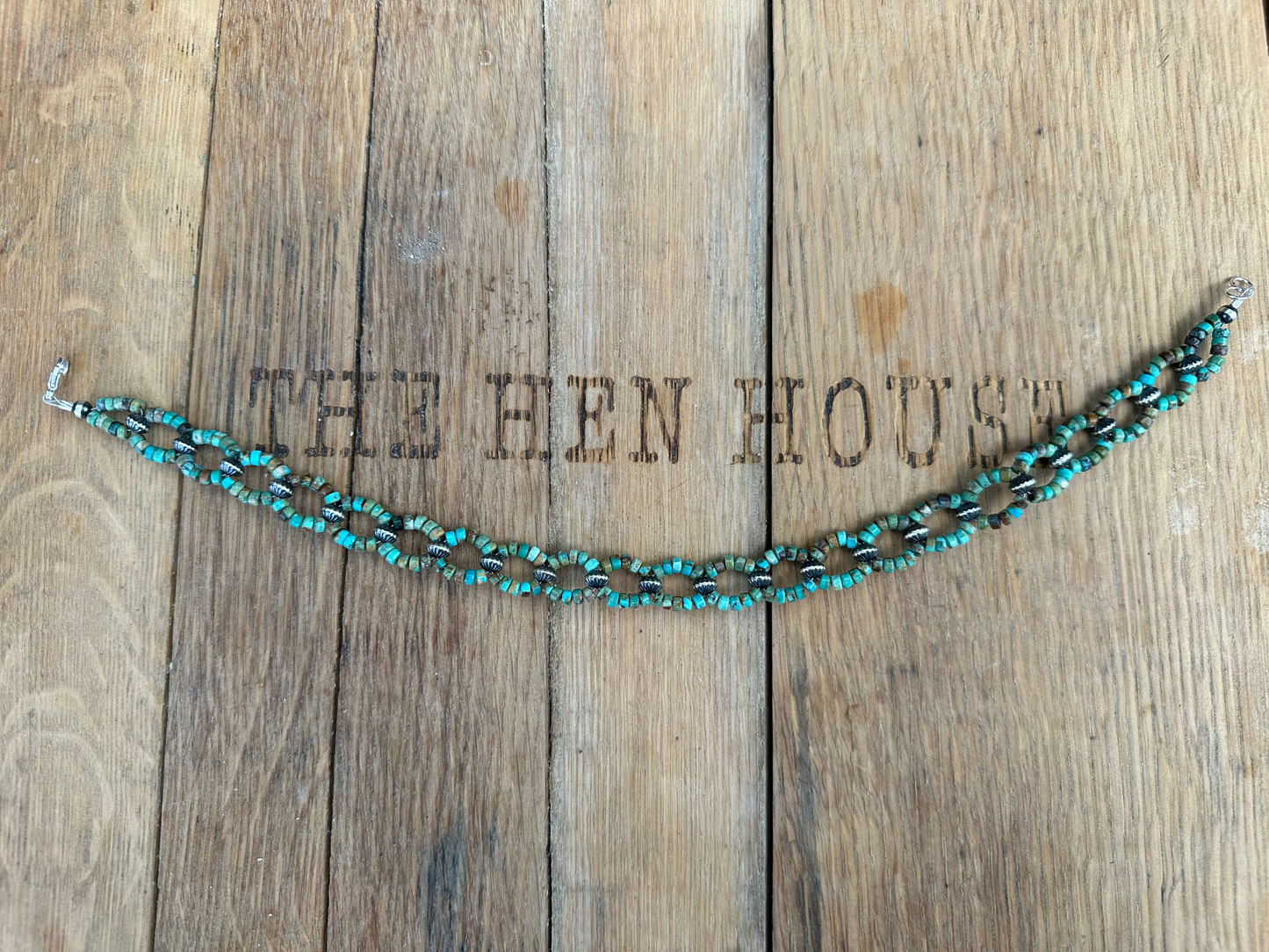 Necklace - Choker - 14-15” Turquoise Weave