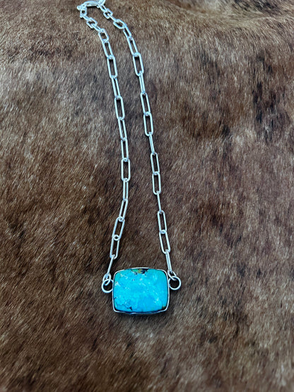 Turquoise Pillow Necklace