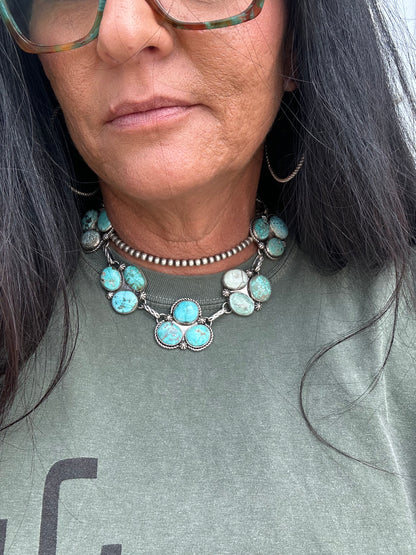 Turquoise Cluster Choker