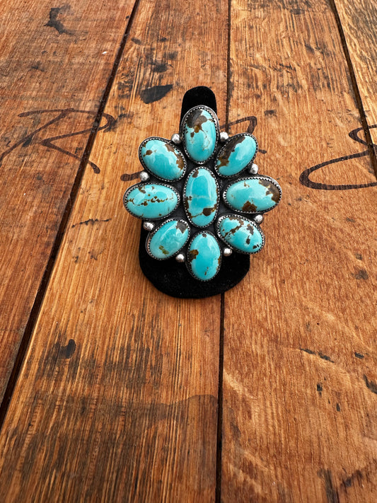 Supernova Turquoise Cluster Ring