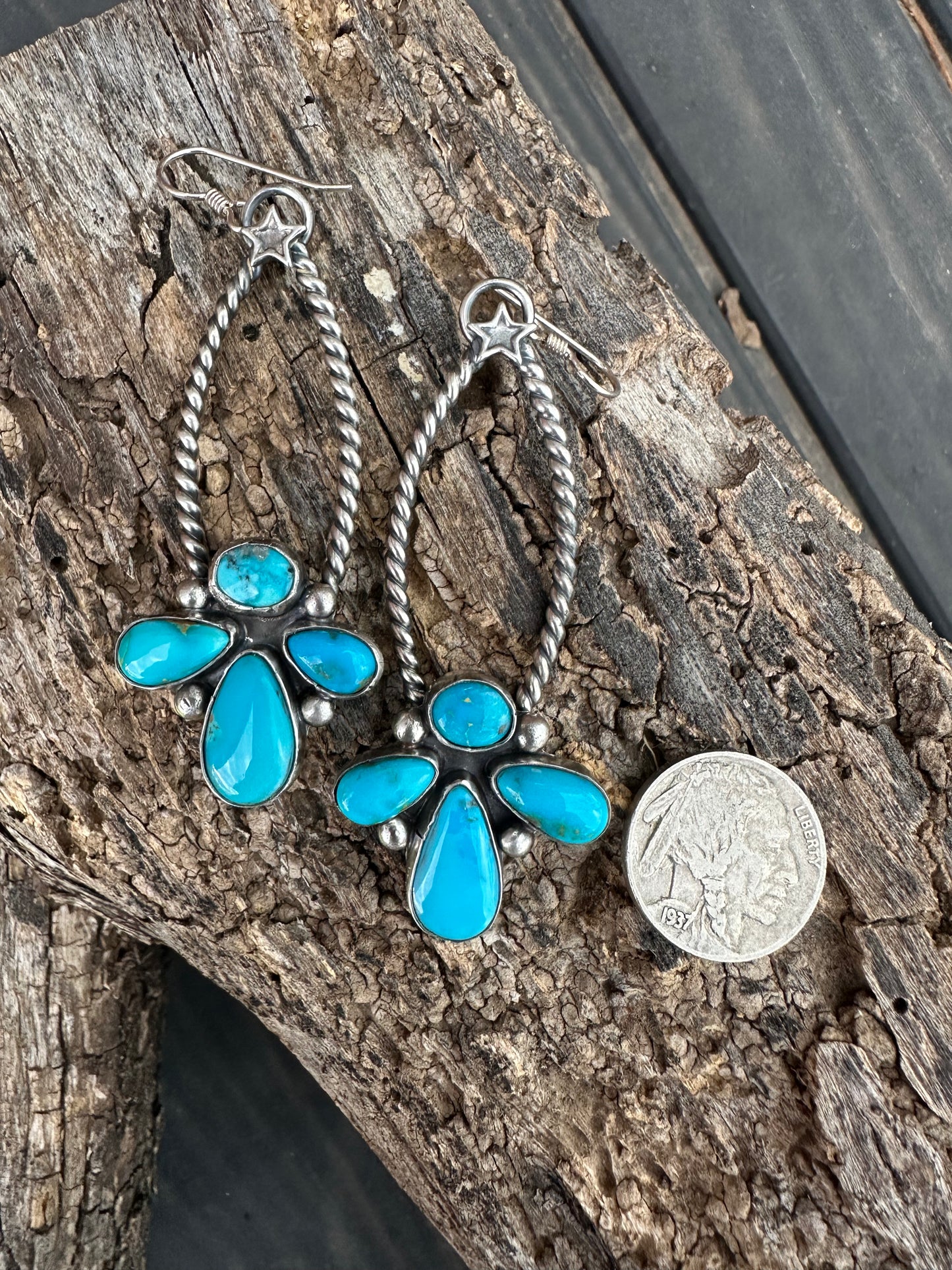 Turquoise Trail Dangle Earrings