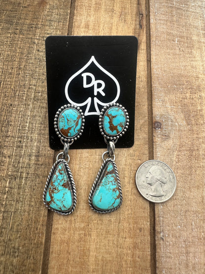 Easter Blue Turquoise Dangle Earrings