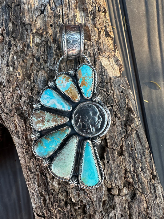 1/2 Cluster Indian Head Pendant
