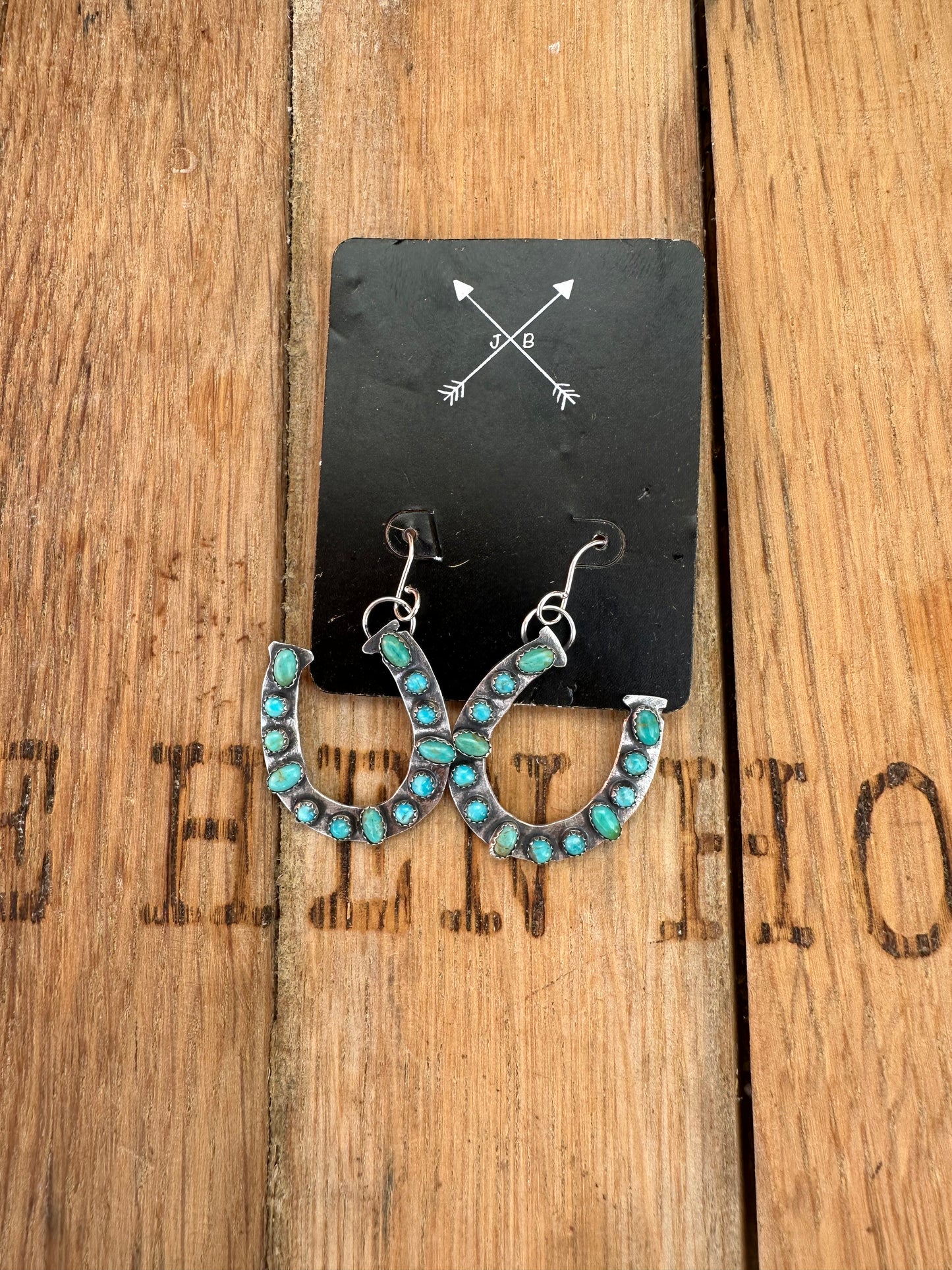 Horseshoe Earrings w/ Turquoise