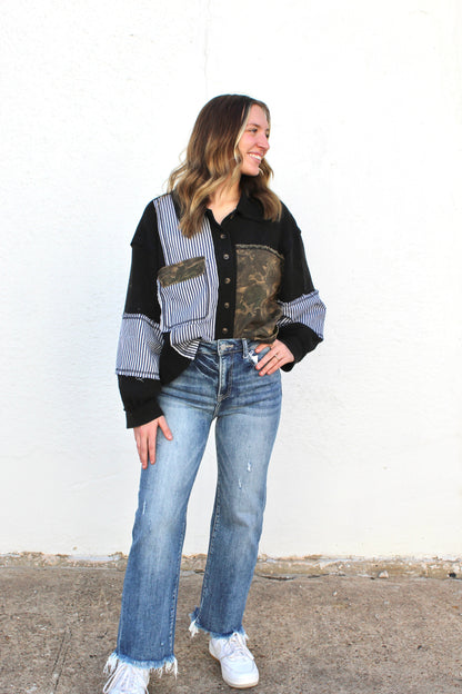 Camo Mix Print Jacket
