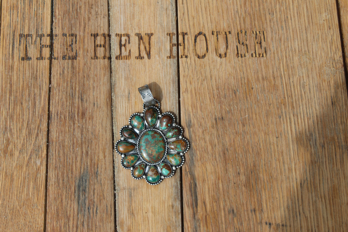 Large Cluster Pendant  - Ajax Turquoise