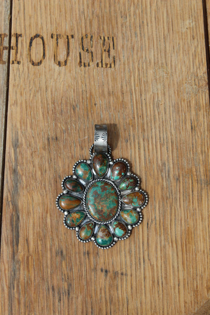 Large Cluster Pendant  - Ajax Turquoise