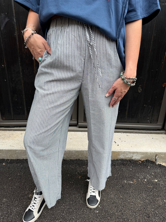 Striped Wide Leg Pants