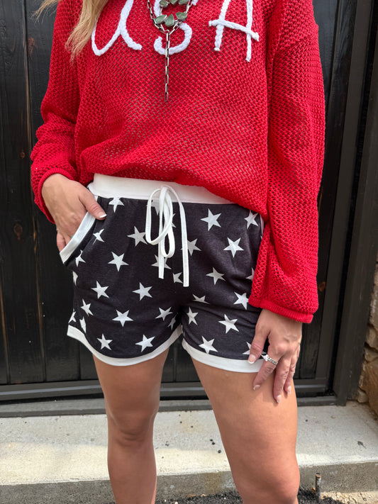 Navy Star Shorts