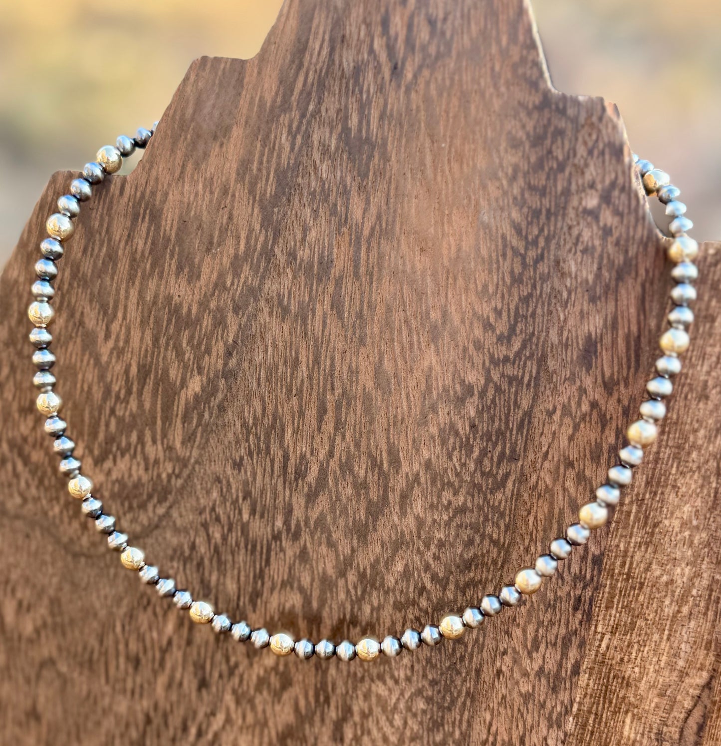 Choker- 4mm Sterling Silver/5mm Gold Filled Beads