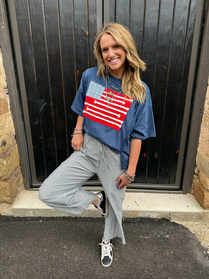 Boxy American Flag Top